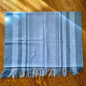 Blue Striped Scarf or Shawl Wrap